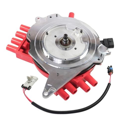 Red Ignition Distributor With Wire Harness, Cap and Rotor 10457702 Replacement
