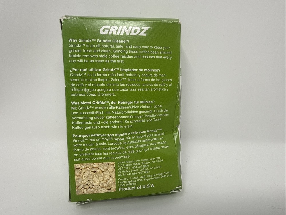 Urnex Grindz Professional Coffee Grinder Cleaning Tablets 3 Single Use Packets