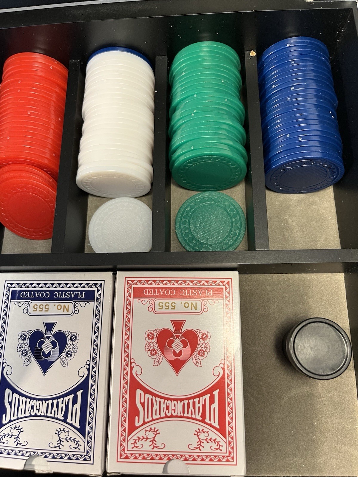 Roulette Casino Game Set w/ Wheel, Felt Layout, Chips & Cards Tabletop Gambling