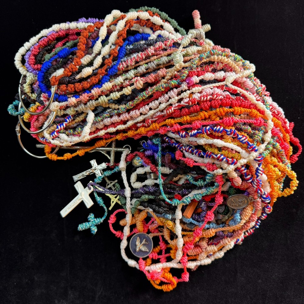 Bulk Wholesale Lot of 10 Knotted Cord Rosaries