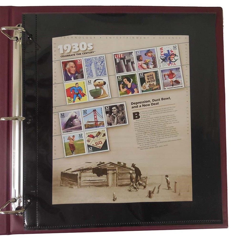 Mint Sheet Stamps Album Supersafe Red Stockbook Binder Free 50 Pages US Shipping