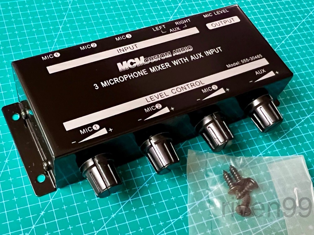 MCM Audio 3ch Passive Microphone Mixer with Aux Input and Mic Level Output