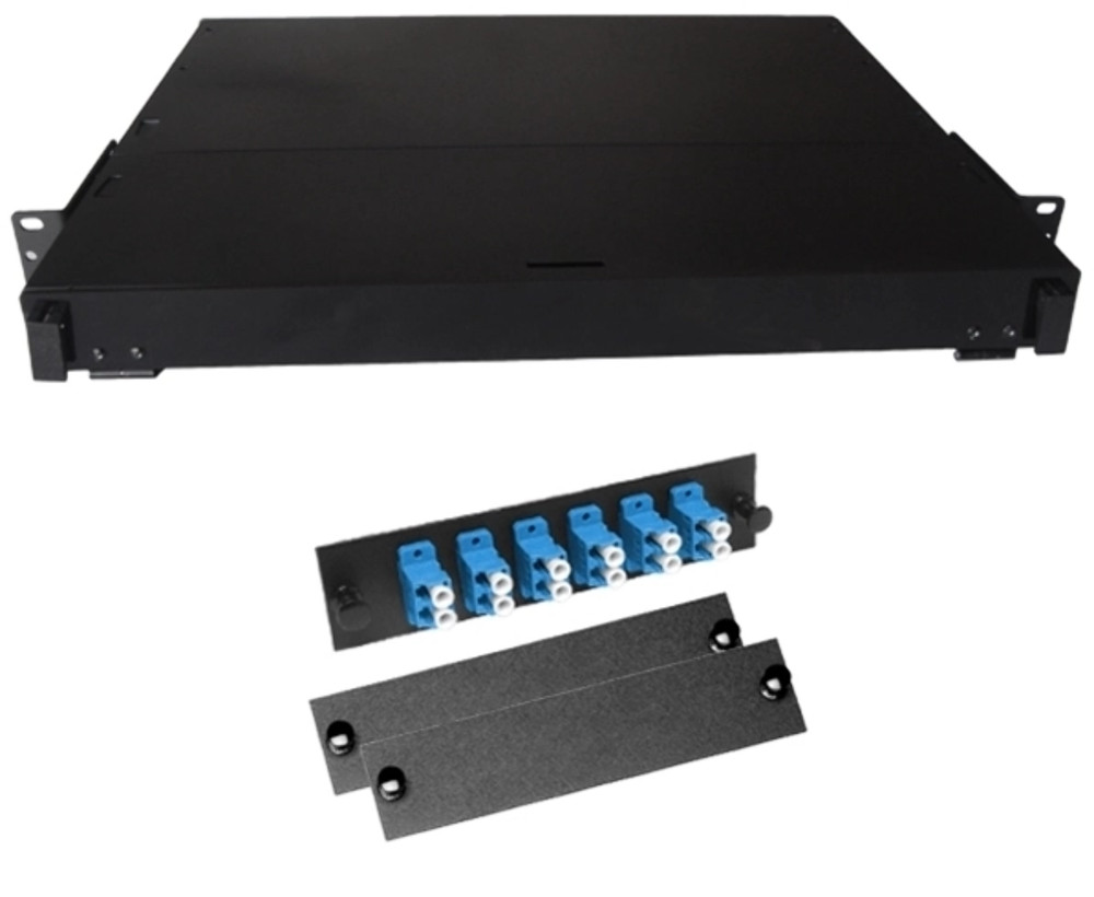 Fiber Rackmount Panel Front Panel Covered 12 LC SM