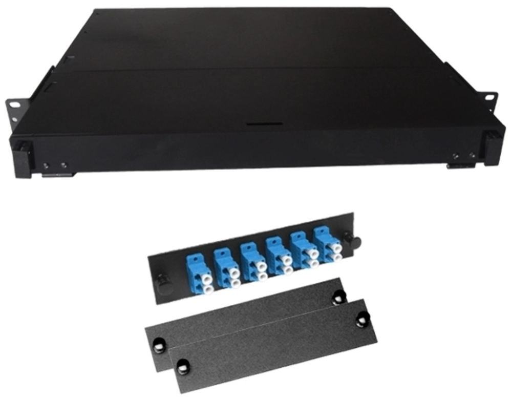 Fiber Rackmount Panel Front Panel Covered 12 LC SM