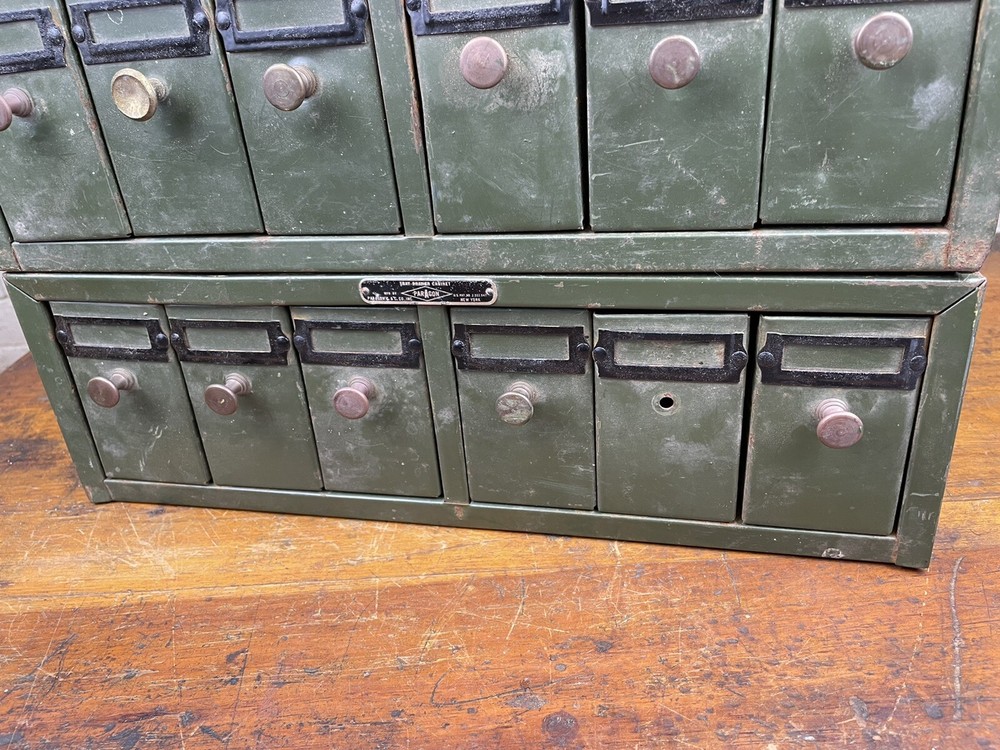 C.1940 Microscope Slide Cabinets ~ Paragon C&C Co. NY, Stackable, 12 Drawers