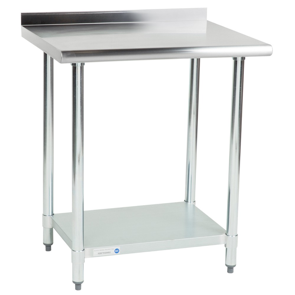 NEW!! 24" x 30" Stainless Steel Work Prep Table Undershelf Restaurant Backsplash