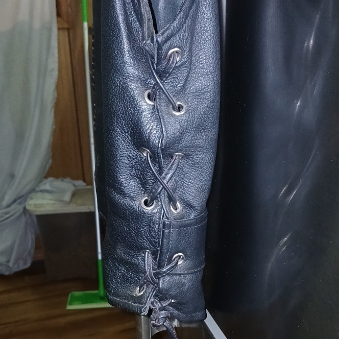 Black Leather Vest and Chaps Size Medium