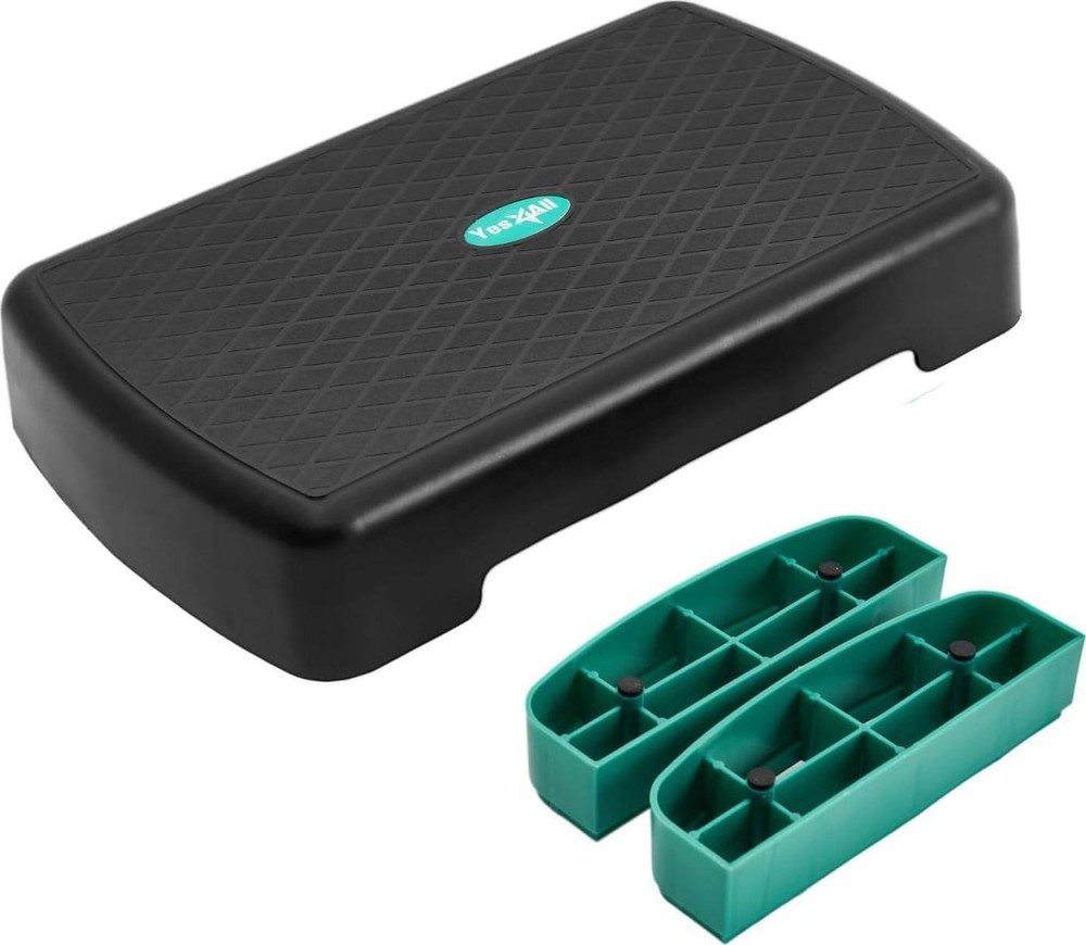 Yes4All 18.9 Aerobic Exercise Step Platform With 2 Risers, Adjustable Height 3