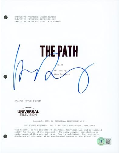Hugh Dancy The Path Authentic Signed 8.5x11 The Path Script Cover BAS #BF24139