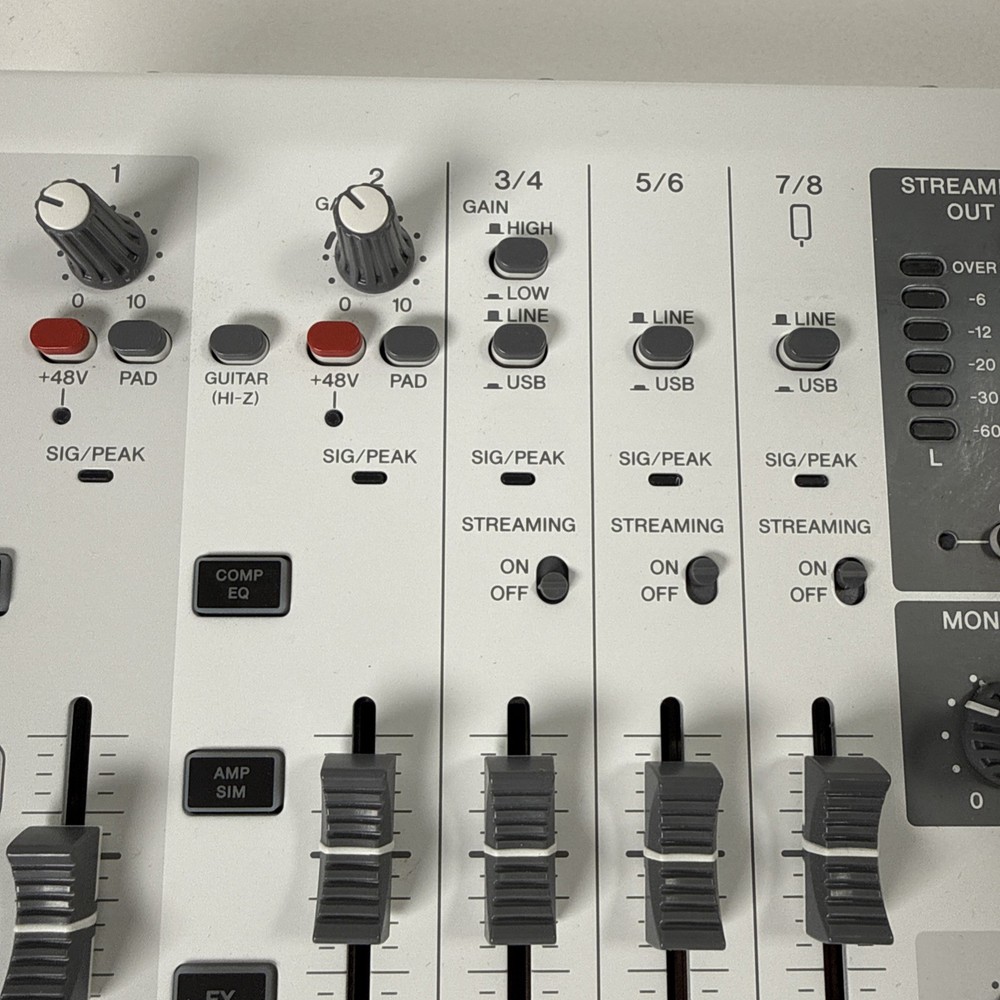 Yamaha AG08 Live Streaming Mixer USB Audio Interface w/ USB Cable – Tested