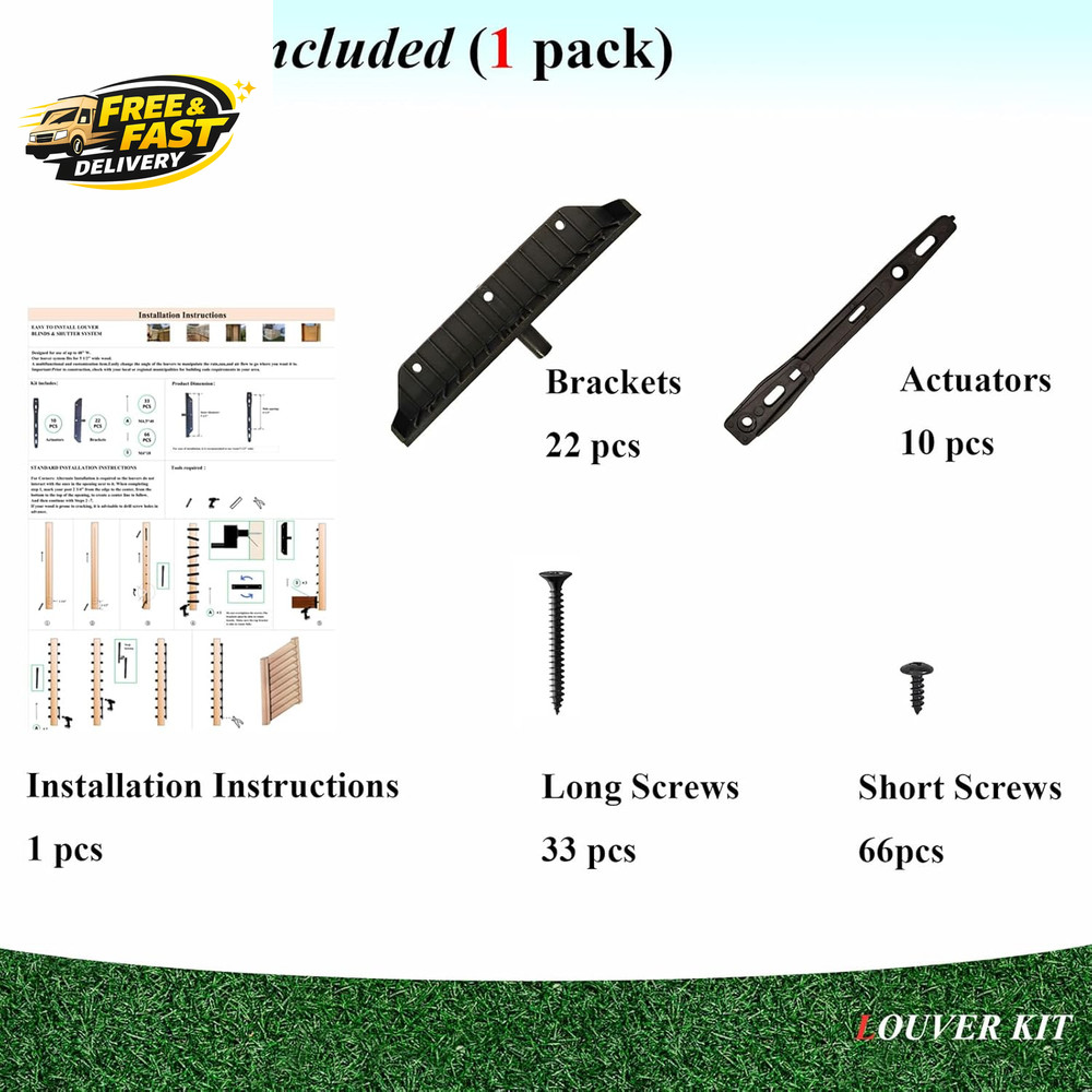 Louver Bracket Kit, Deck Sunblind System, Shutters Hardware System for Windows G