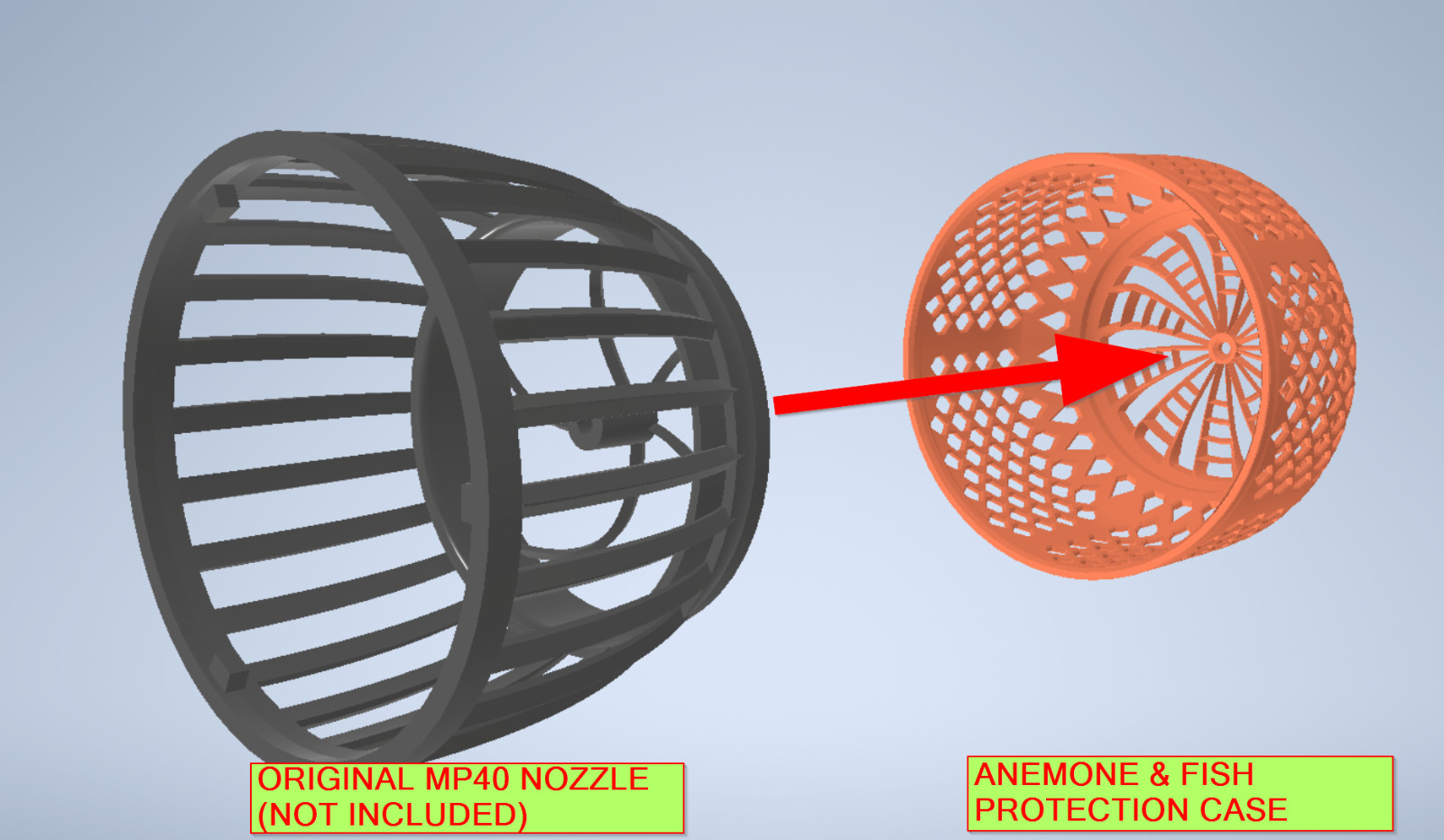 MP40 GUARD FULL COVER Anemone Fish Protection MP40 SHIELD MP40 CASE MP40 COVER