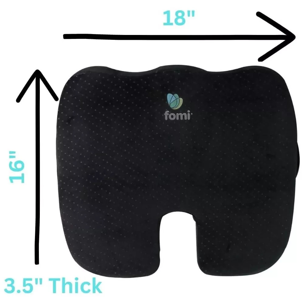 FOMI Extra Thick Coccyx Seat Cushion & Back Support Combo Memory Foam