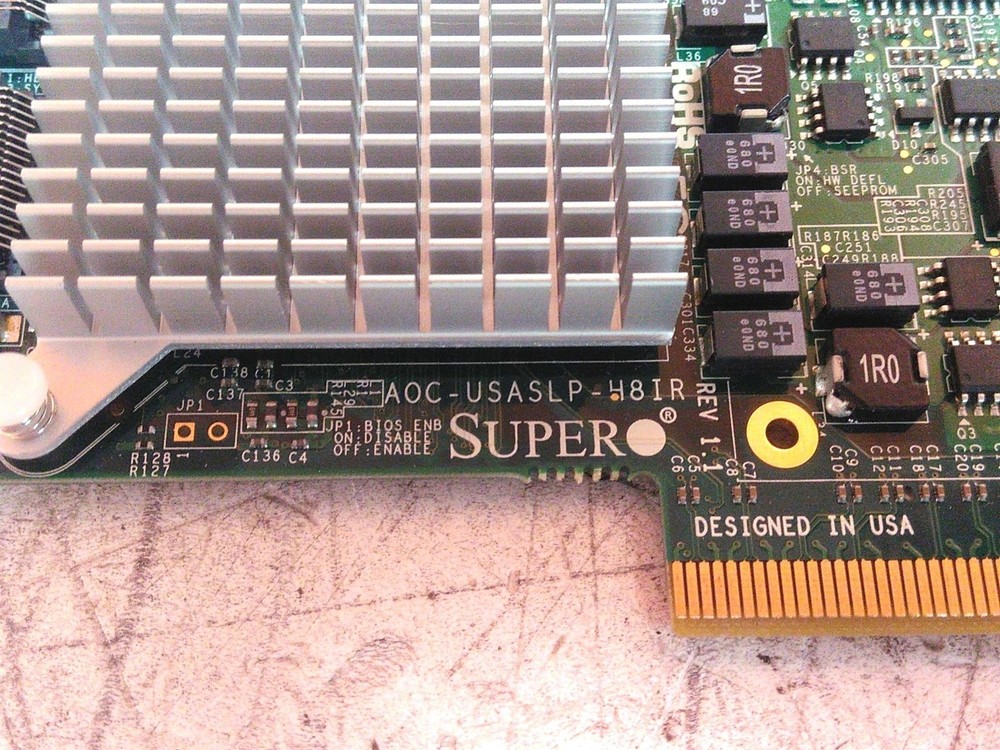 SuperMicro AOC-USASLP-H8IR PCIe RAID Controller Card w/ Cable