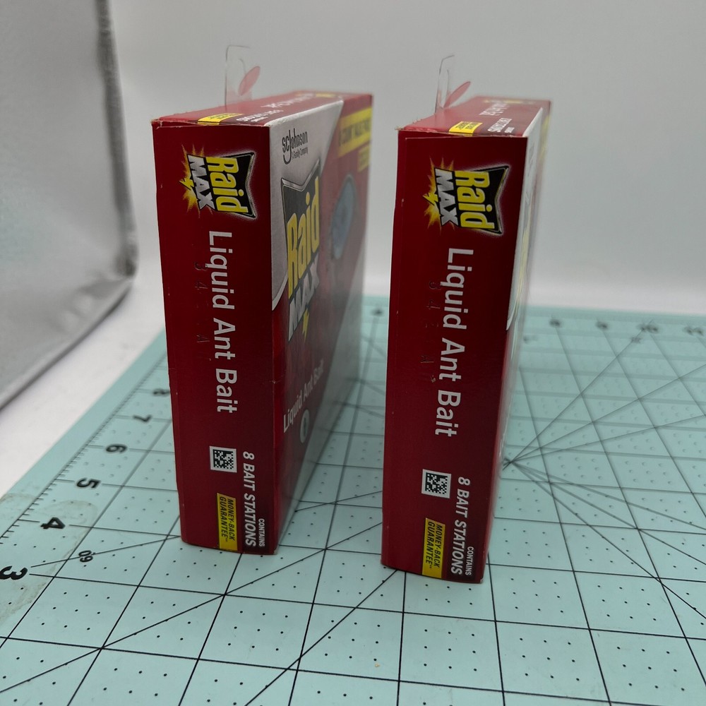 Raid Max Liquid Ant Bait 8 Count Value Pack kils indoors Queen Colony x 2 boxes
