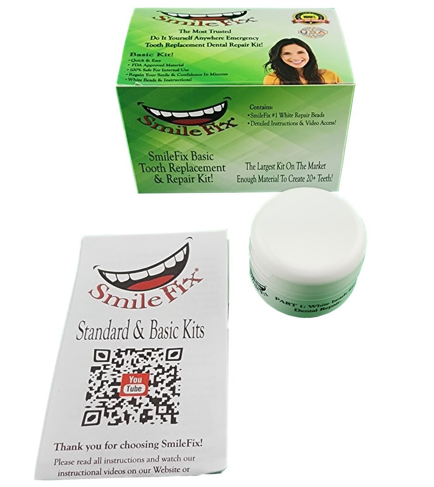 SmileFix Basic Dental Repair Kit - Missing or Broken Tooth. Gaps Broken Teeth...