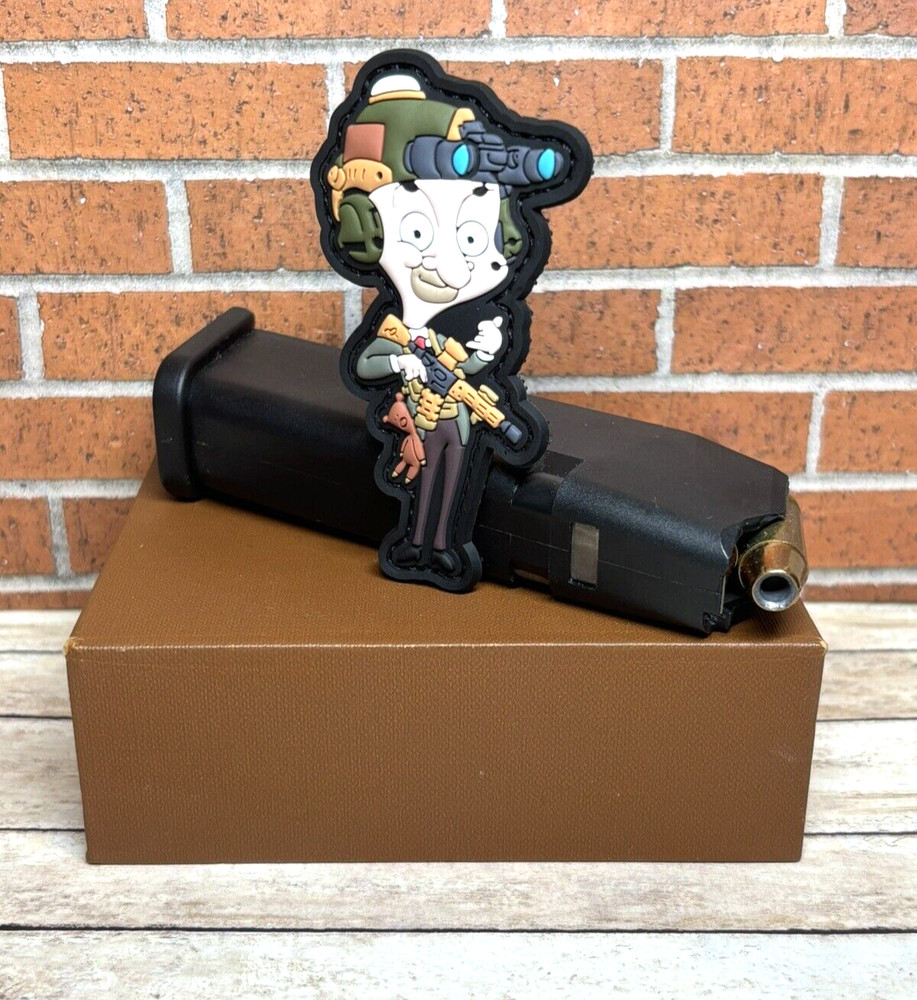 PVC Tactical Morale Patch, Tactical Mr. Bean Patch, Military Bean Gun Patch