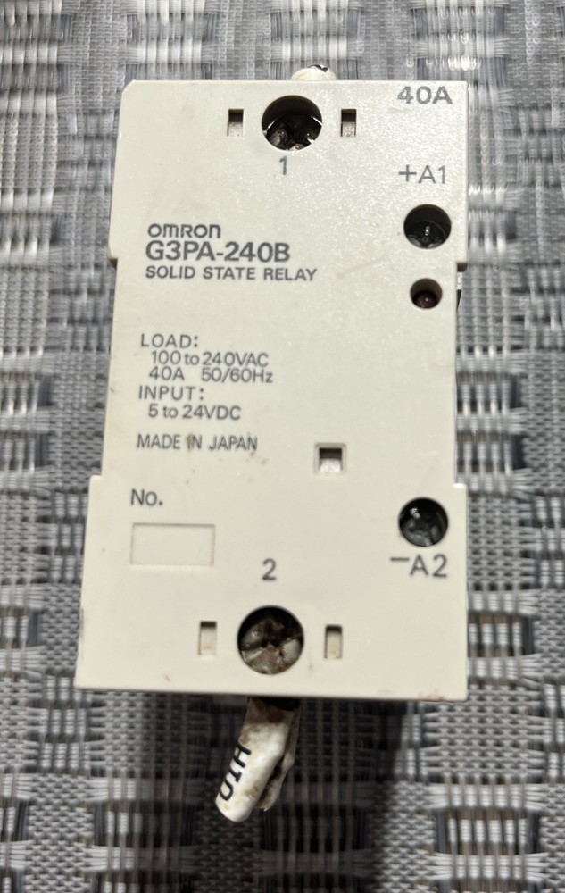 OMRON G3PA-240B-VD Solid State Relay, 40A, Zero Switching, 24Vdc Input, 240 Vac