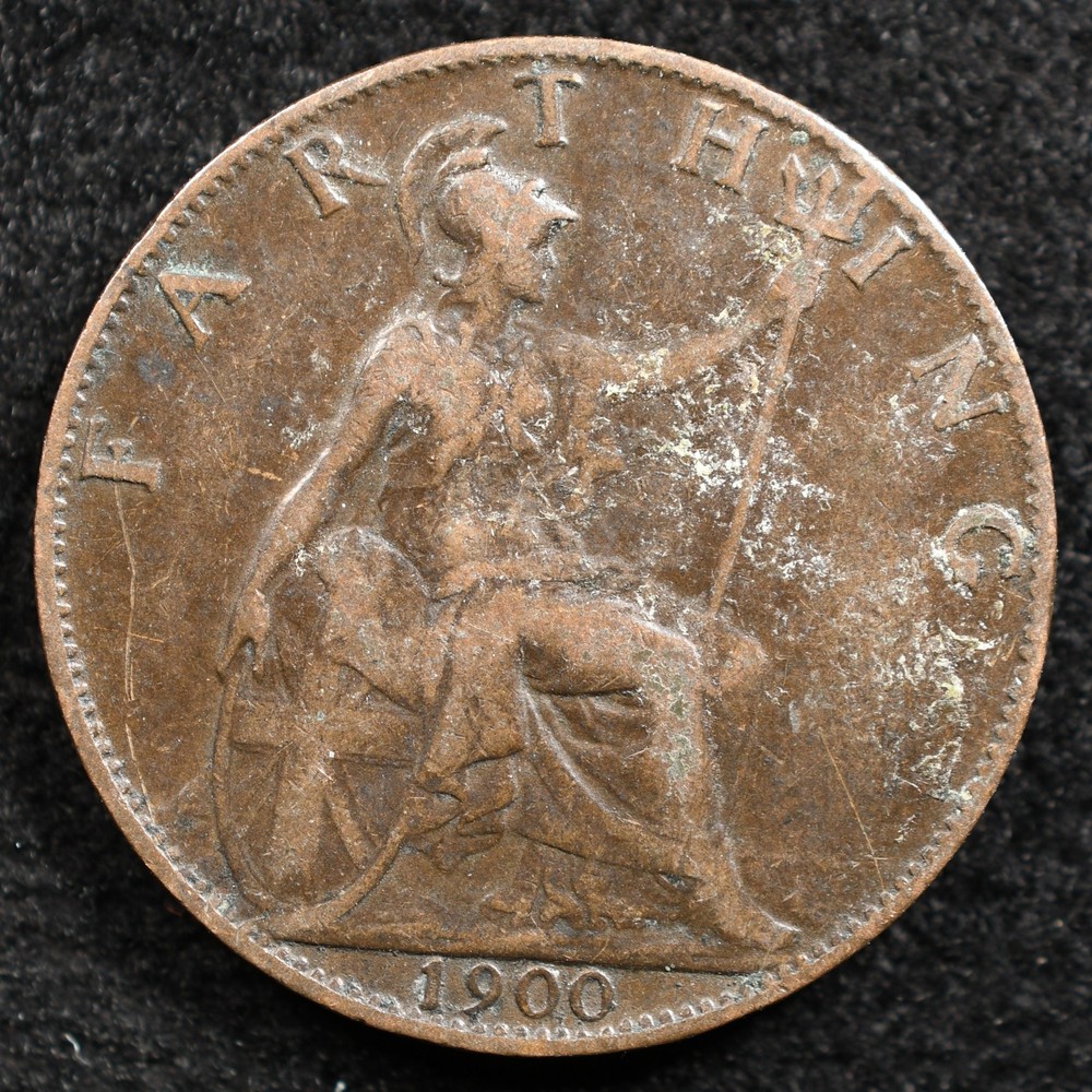 Great Britain 1 Farthing 1900, Coin, Inv#E511