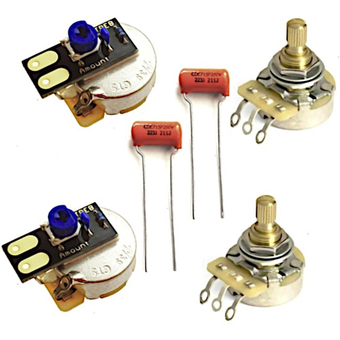 CTS  Pots Kit for Gibson w/ Treble Bleed Circuits & Orange Drop Capacitors