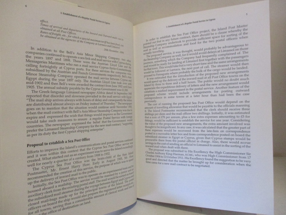 The Cyprus Sea Post Office 1906-1932 by Albert T. Madella Hardcover Book 2002