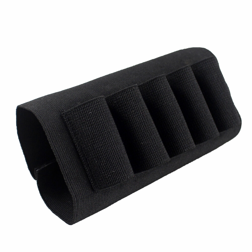 5 Rounds Shotgun Buttstock Shell Holder Ammo Tactical Holster for 12 or 20 Gauge