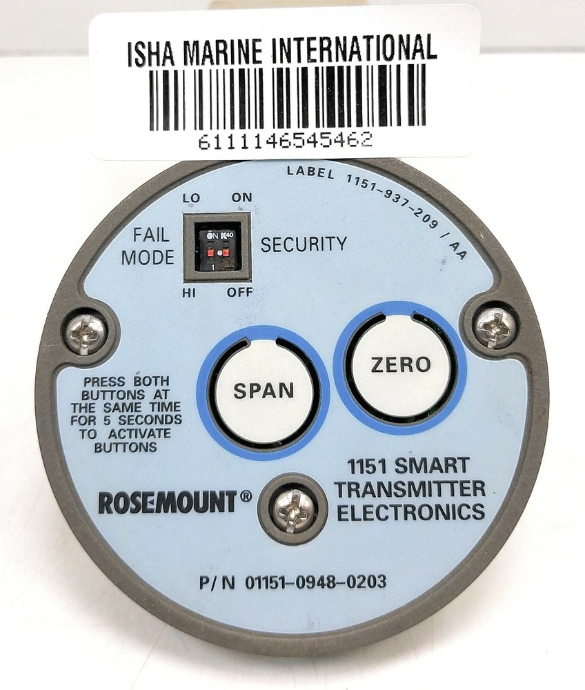 Rosemount 1151 Smart Transmitter Electronics 01151-0948-0203