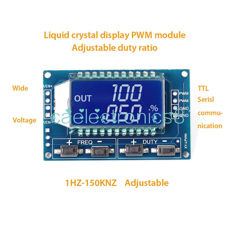 PWM Pulse Frequency Duty Cycle Adjustable Module Square Wave Signal Generator C