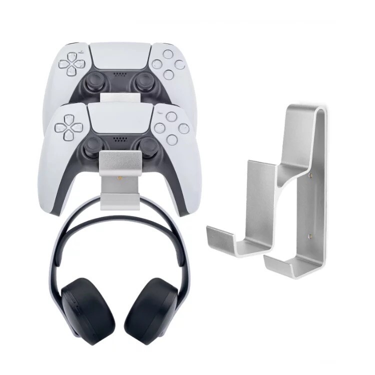 3Hook Multi-Purpose Wall Mount Bracket Holder Game Controller Headphones Headset