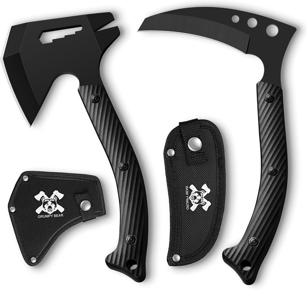 Tactical Axe Sickle Set Survival Axe Sharp Tomahawk W/ Sheath Portable Tomahawk