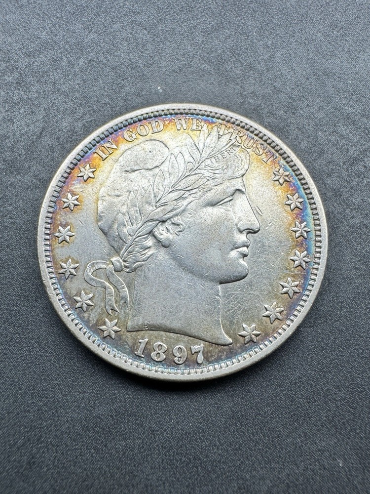 1897 Barber Half UNC Details Cleaned Toned