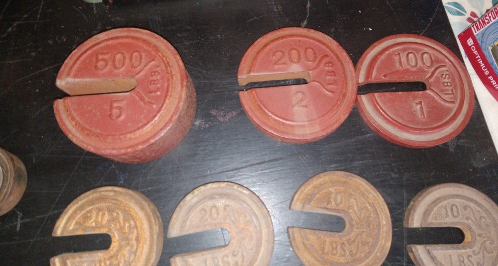 Antique Scale Weights 3 Piece Set