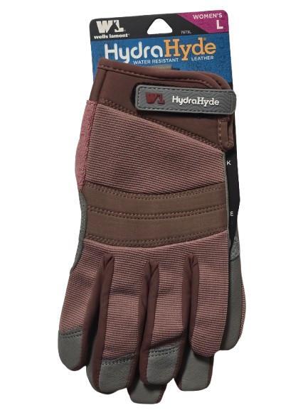 Wells Lamont Women's HydraHyde Water-Resistant Leather Palm Hybrid Work Gloves