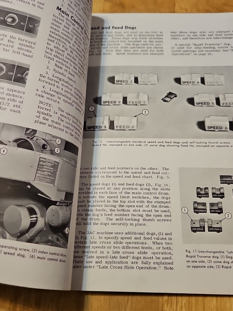 OPERATING INSTRUCTIONS 3AC M-3930 SINGLE SPINDLE CHUCKING AUTOMATIC 1968 RARE