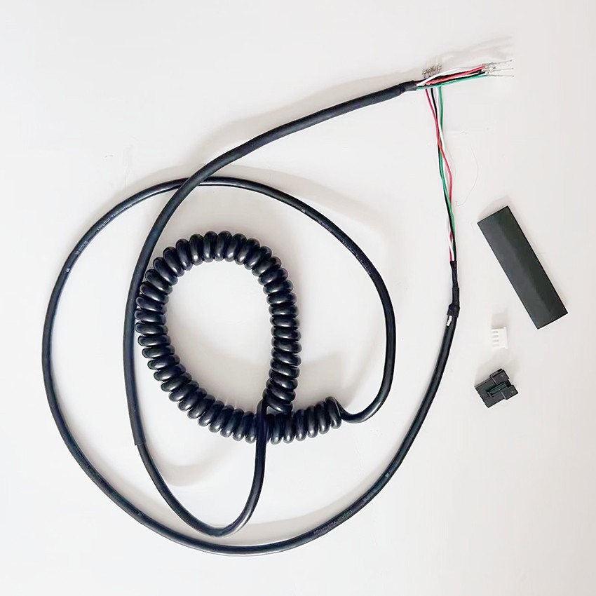 Microphone Spring-wired Microphone Cable with Internal Wires Swing Cable for LR