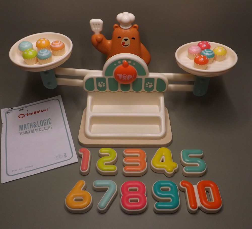 TOP BRIGHT Math & Logic Yummy Bear 123 Scale, Fun & Educational, 3+