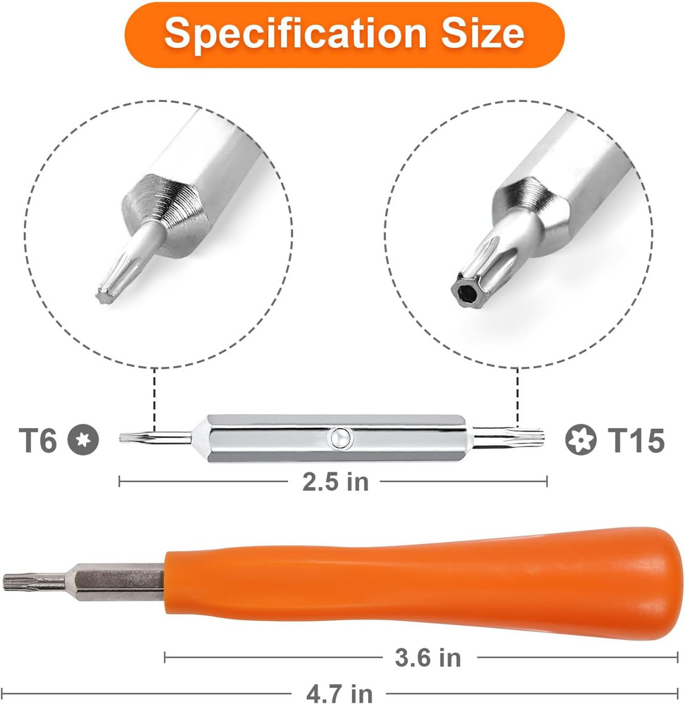 Screwdriver for Ring Doorbell Replacement, Fits All Models, Orange