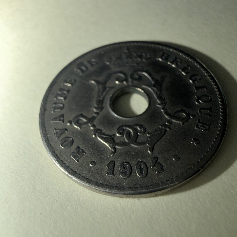 1904 Belgium 10 Centimes World Coin
