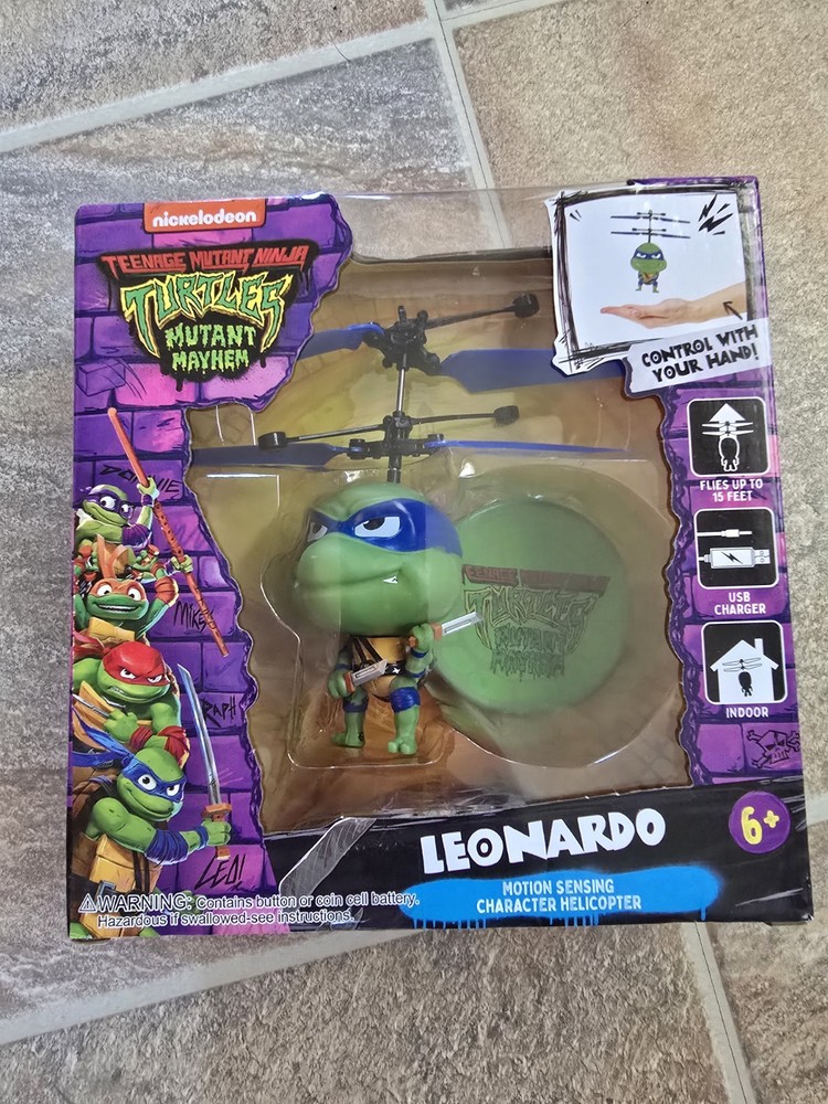 Nickelodeon Turtles Ninjas Leonardo Motion Sensing Helicopter