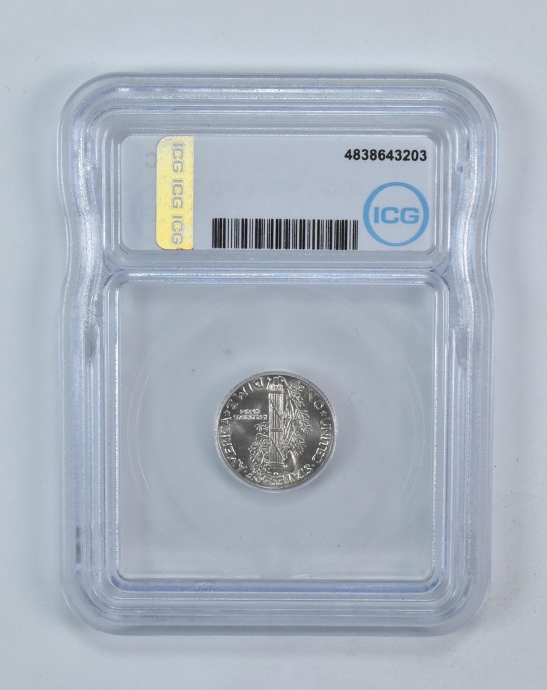 1937 Mercury Dime MS65 FB ICG
