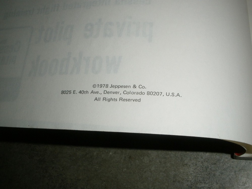 1978 Cessna Integrated Flight Training System Private Pilot Workbook Cessna (B27