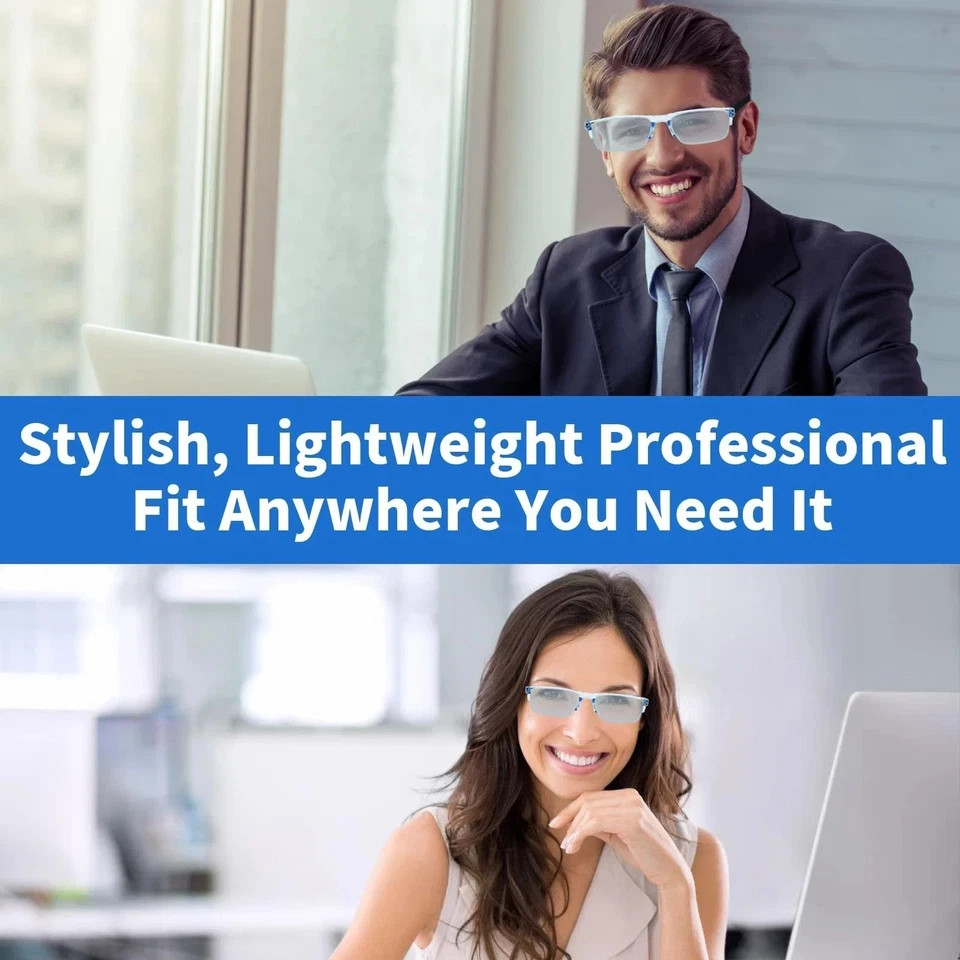 KURTOPLLY 2 Pcs Auto Focus Glasses, Automatic Zoom Reading Intelligent