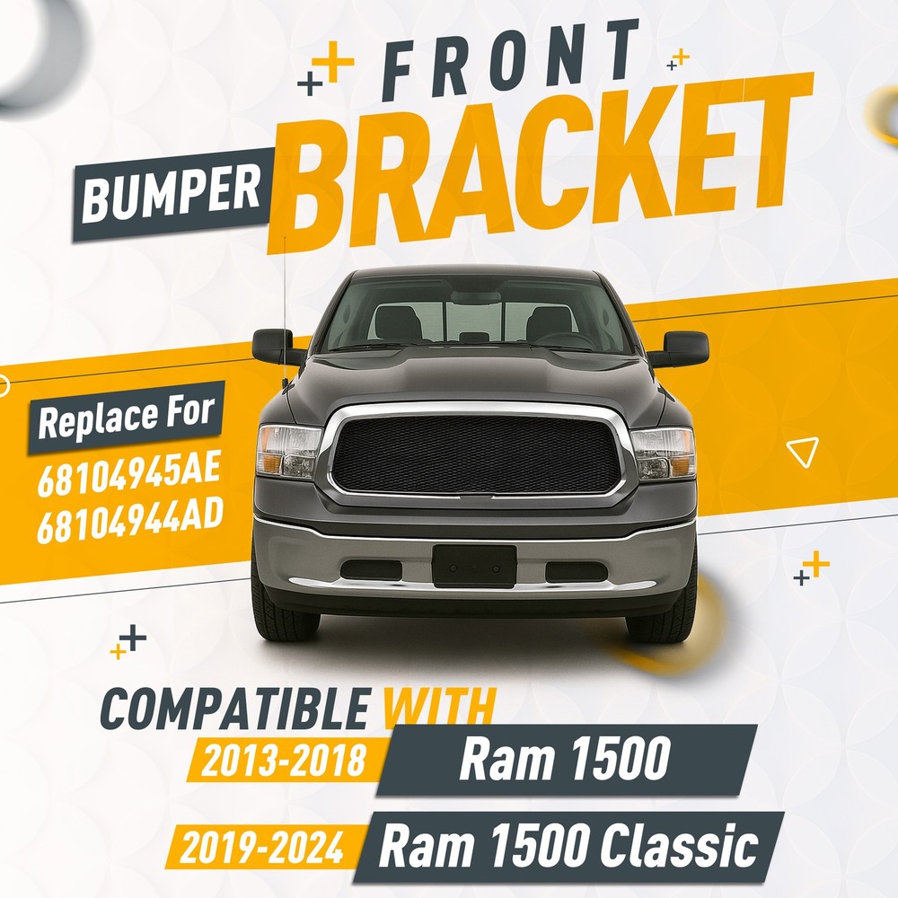 2Pcs Front Bumper Support Bracket Left+Right Side For Ram 1500 Classic 2013-2024