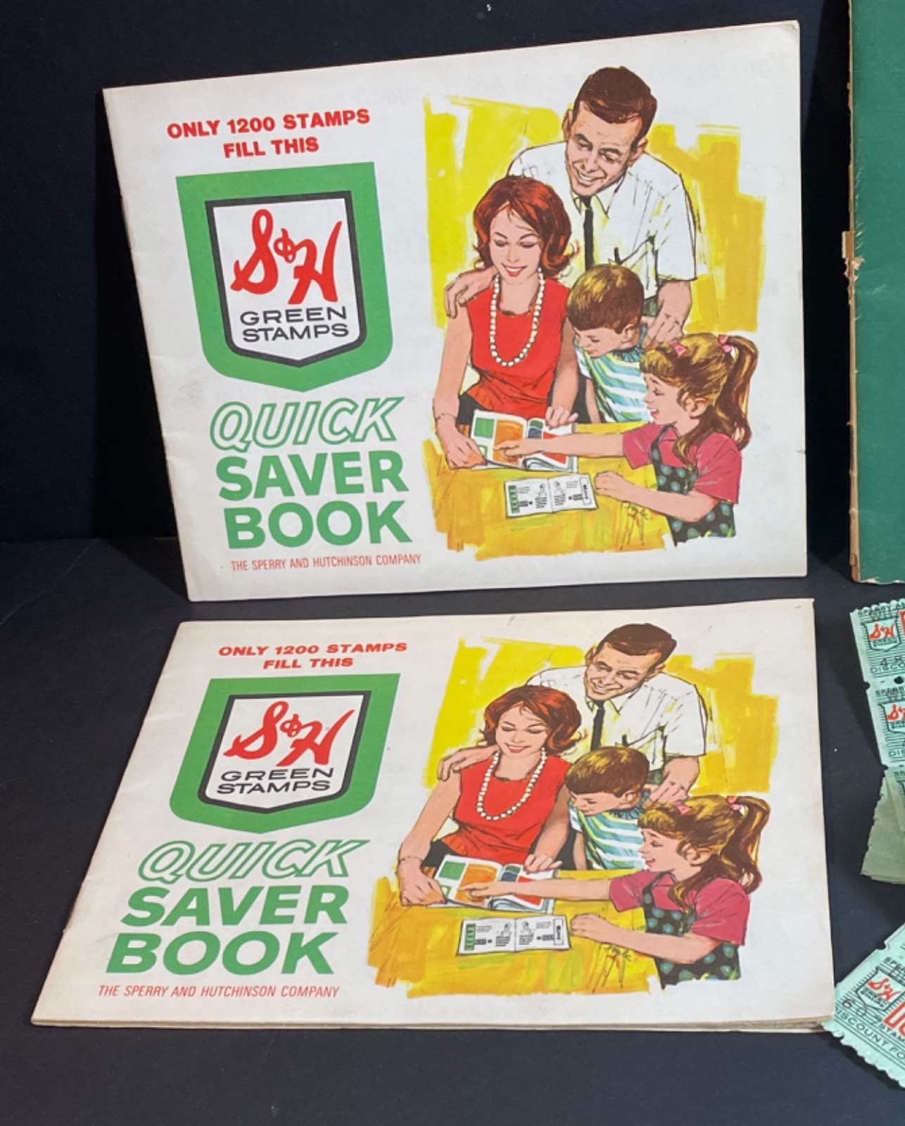 Vintage Lot S & H Green Stamps and 3 Savers Books 1960s
