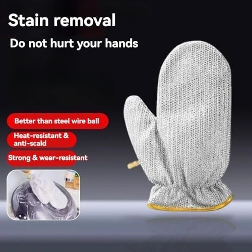 Nylon scrubber dishwashing gloves