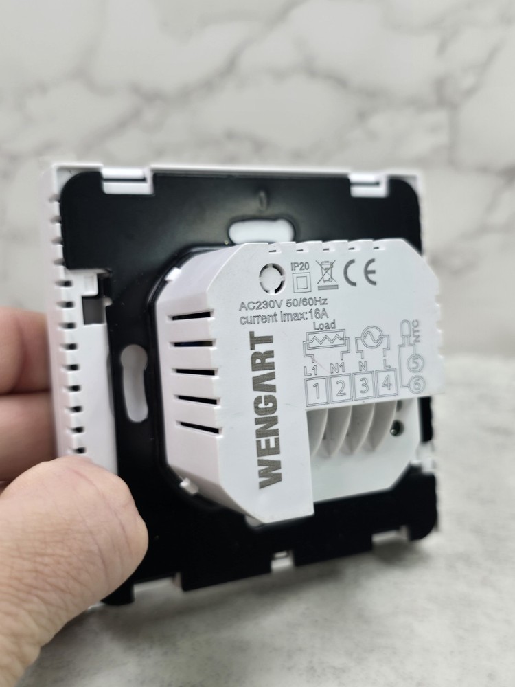 Digital Thermostat White LCD Display Heater Air Conditioner Timer Lock Function