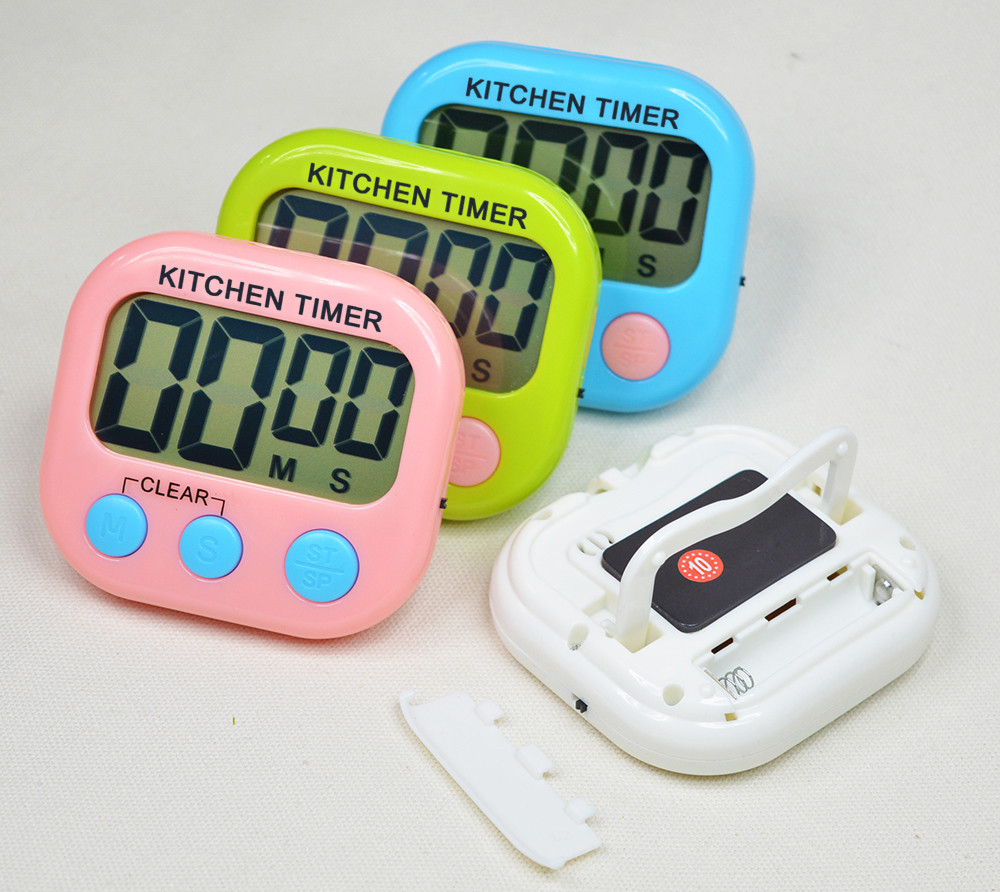 2 Pack Digital Kitchen Timer Magnetic LCD Count Down, Time Loud Alarm - T2