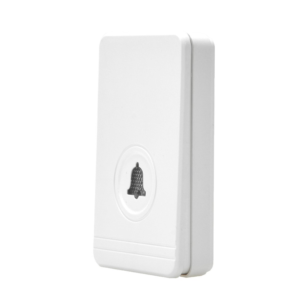 Wireless Doorbell Kit Waterproof 2 Push Button Transmitter 3 Receiver Plug Wihte