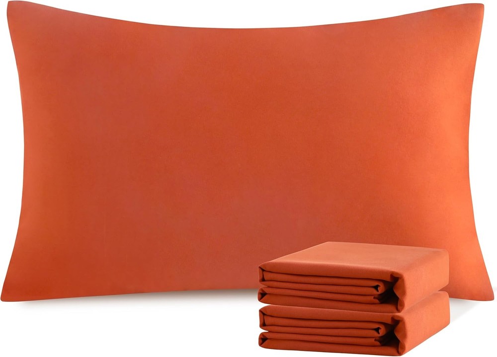 King Pillowcase Set 2 Pack Brushed Microfiber 20x36 Pillowcases Soft
