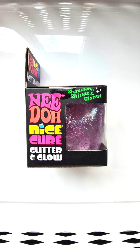 PURPLE NEEDOH NICE CUBE GLITTER & GLOW! NEW! SUPER SOLID SQUISH!